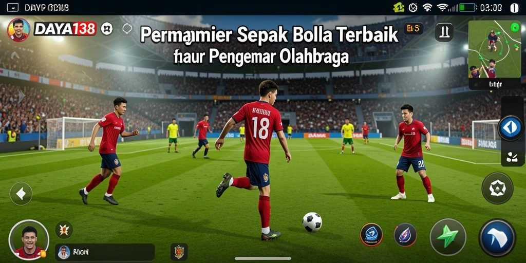 Tampilan gameplay menarik dari DAYA138 yang penuh aksi sepak bola.