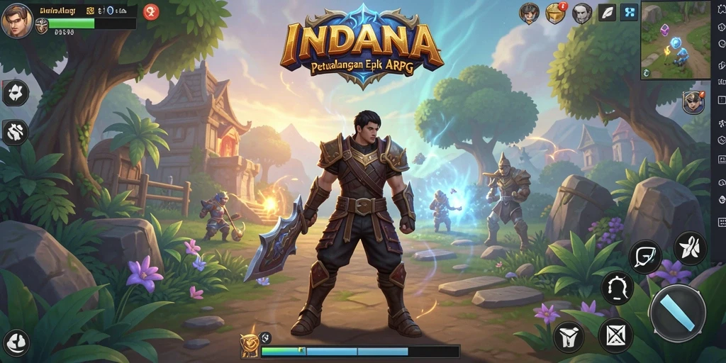 Tampilan gameplay ARPG yang seru dan penuh aksi di INDAAA.