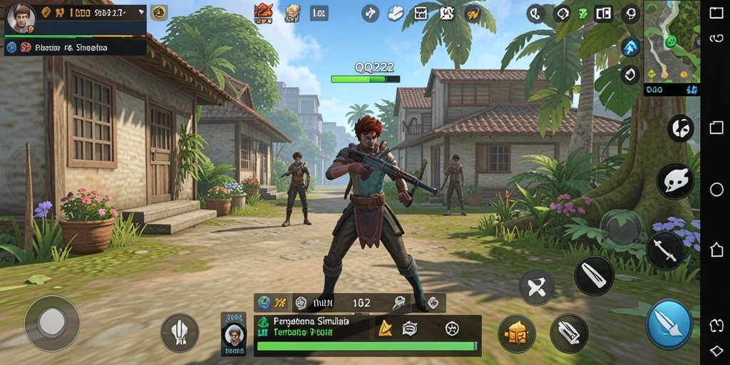 Tampilan gameplay QQ222 yang realistis dan interaktif.