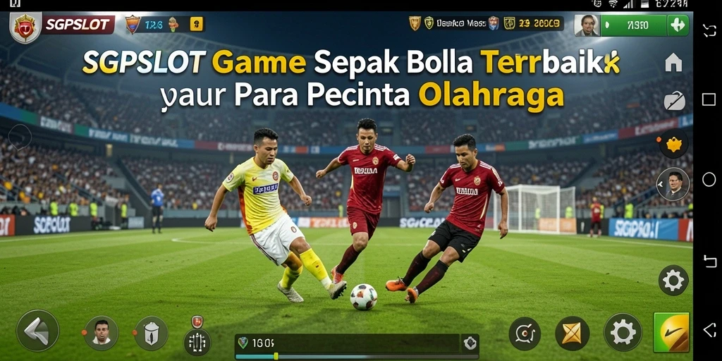 Tampilan mendebarkan dari gameplay SGPSLOT dalam pertandingan sepak bola.