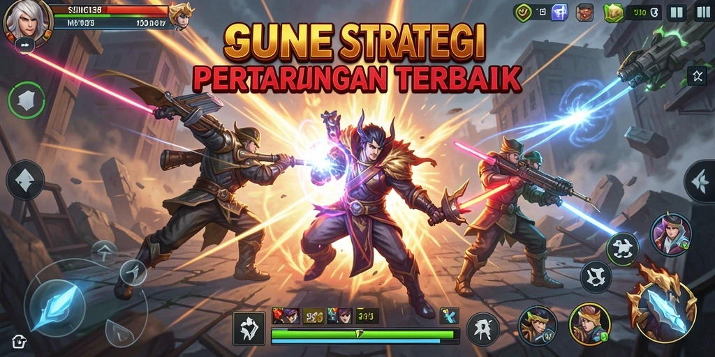 Tangkapan layar gameplay SUNEO138 menunjukkan pertempuran strategi yang intens.