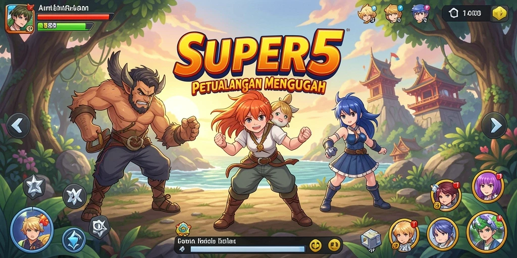 Demo gameplay <strong>SUPER5</strong> yang menarik dan penuh aksi.