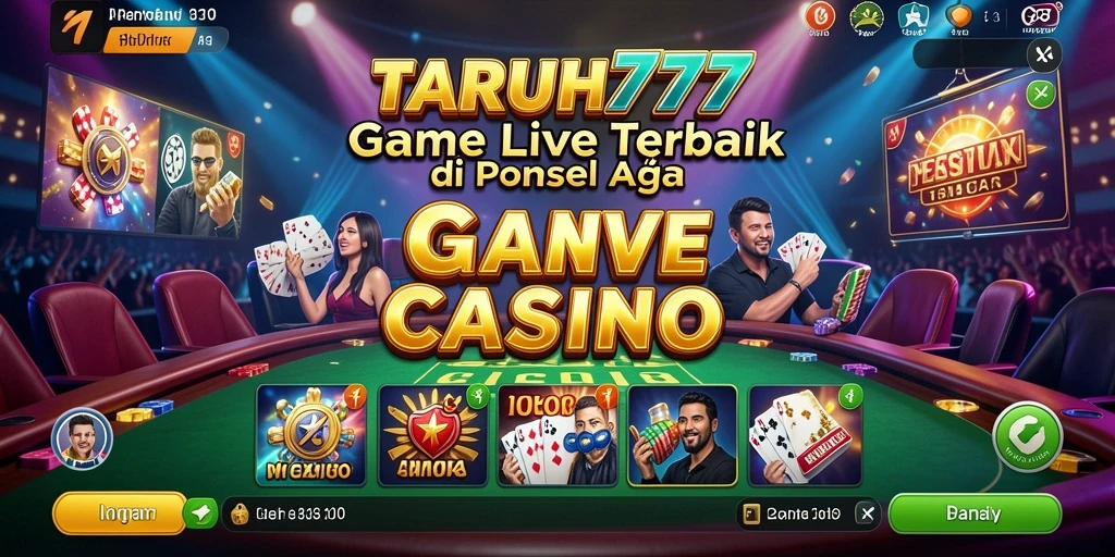 Tampilan gameplay yang seru dan interaktif dalam Live Casino TARUH777.