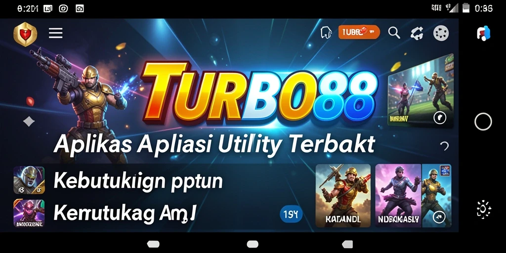 Tampilan antarmuka utama TURBO88 yang menarik dan mudah digunakan.